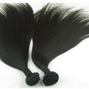 Straight human hair bundles